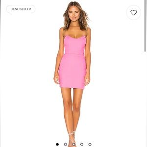 revolve super down stevie sweetheart mini dress in pink. only worn once.
